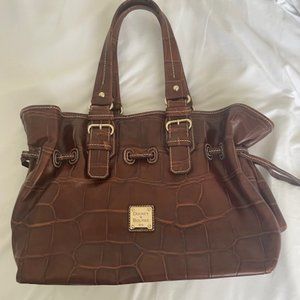 Dooney & Bourke Chiara Crocodile Brown Satchel